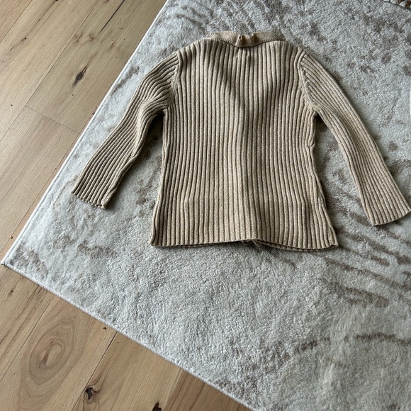 Ruby Rd. Ruffled Tan Cardigan. size L - Picture 2 of 7